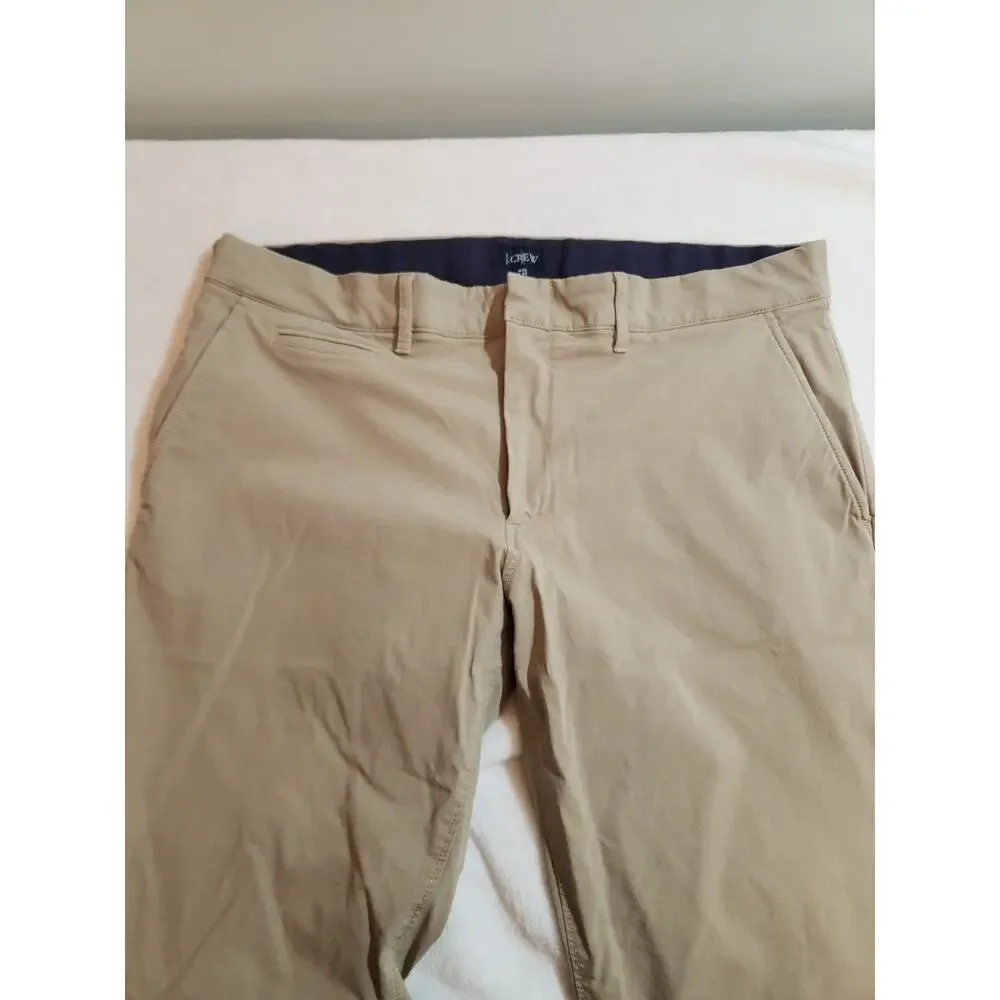 J.Crew Tech Pants Mens (Actual 36 x 31) 36 X 32 Beige 484 Slim Preppy Y2k Casual